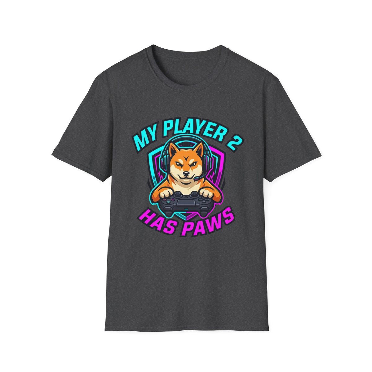 My Player 2 Has Paws Gamer Dog T-Shirt