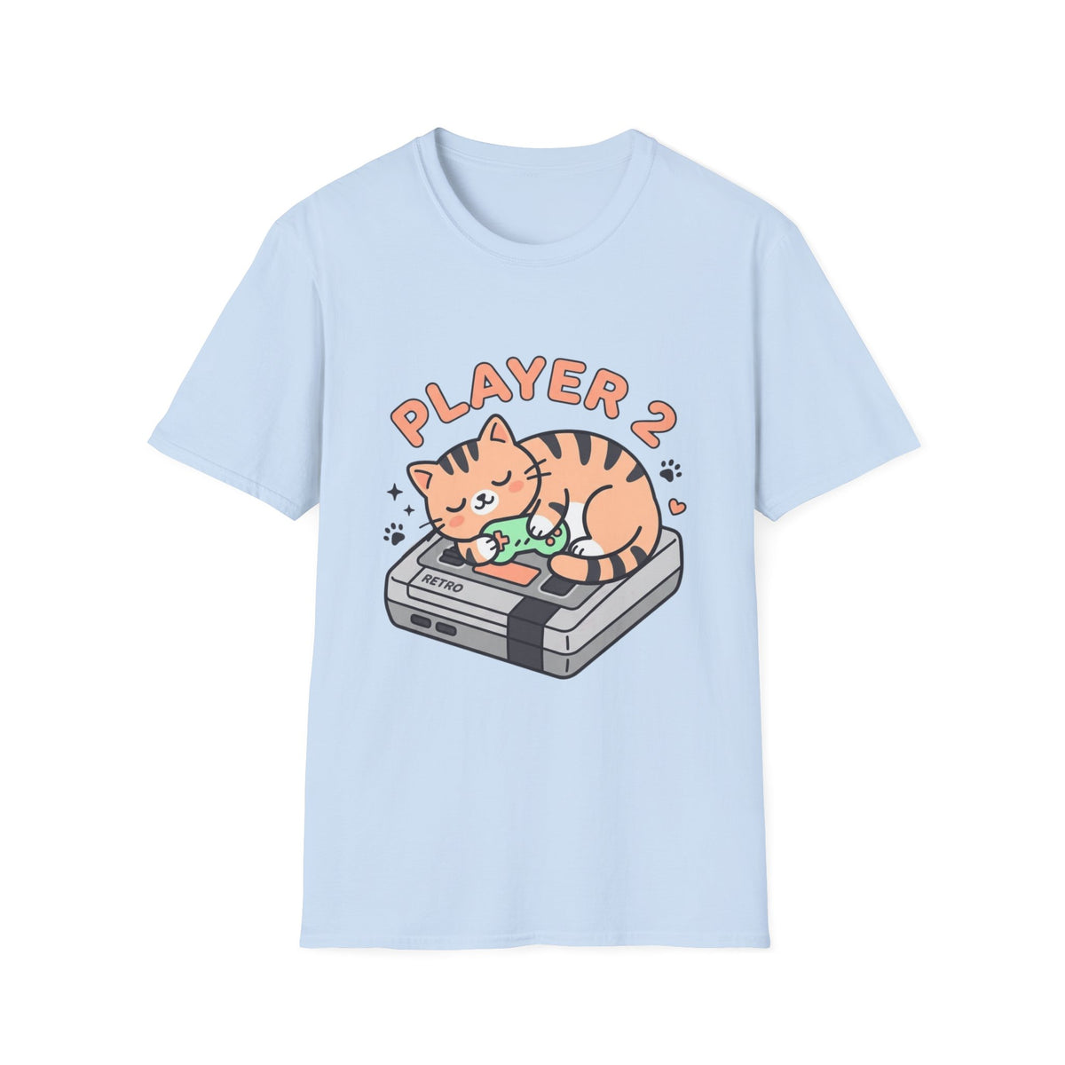 Player 2 Cute Cat T-Shirt