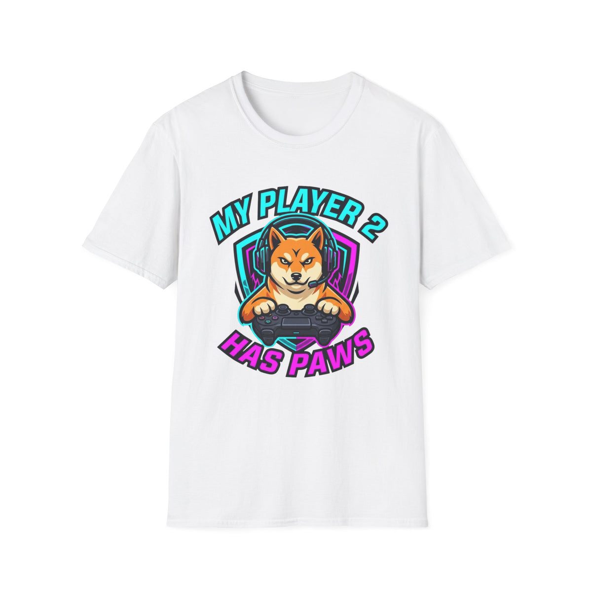 My Player 2 Has Paws Gamer Dog T-Shirt