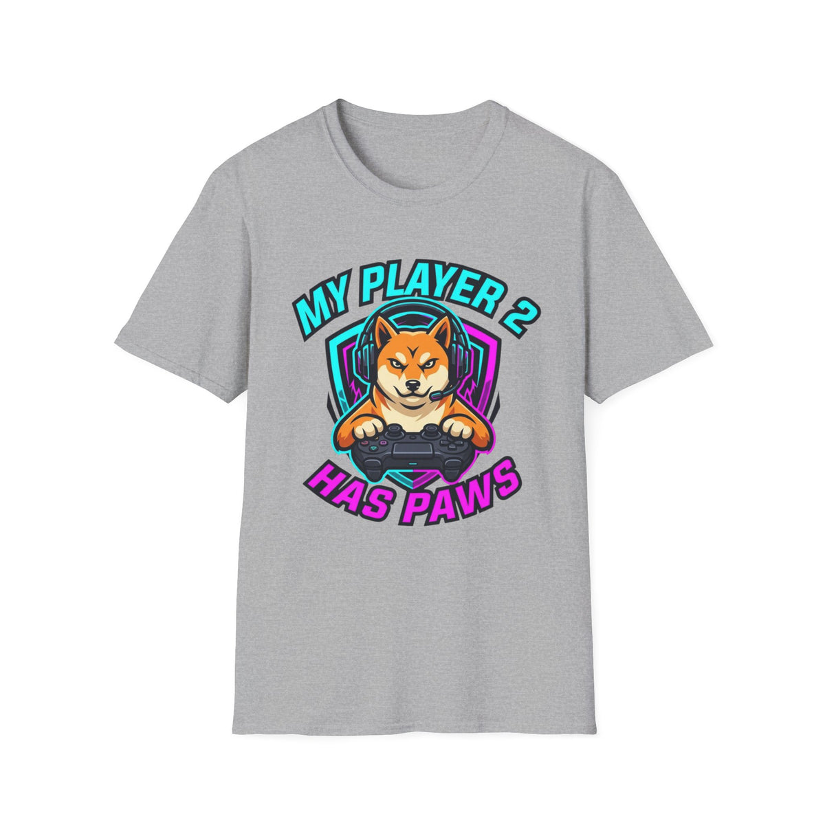 My Player 2 Has Paws Gamer Dog T-Shirt