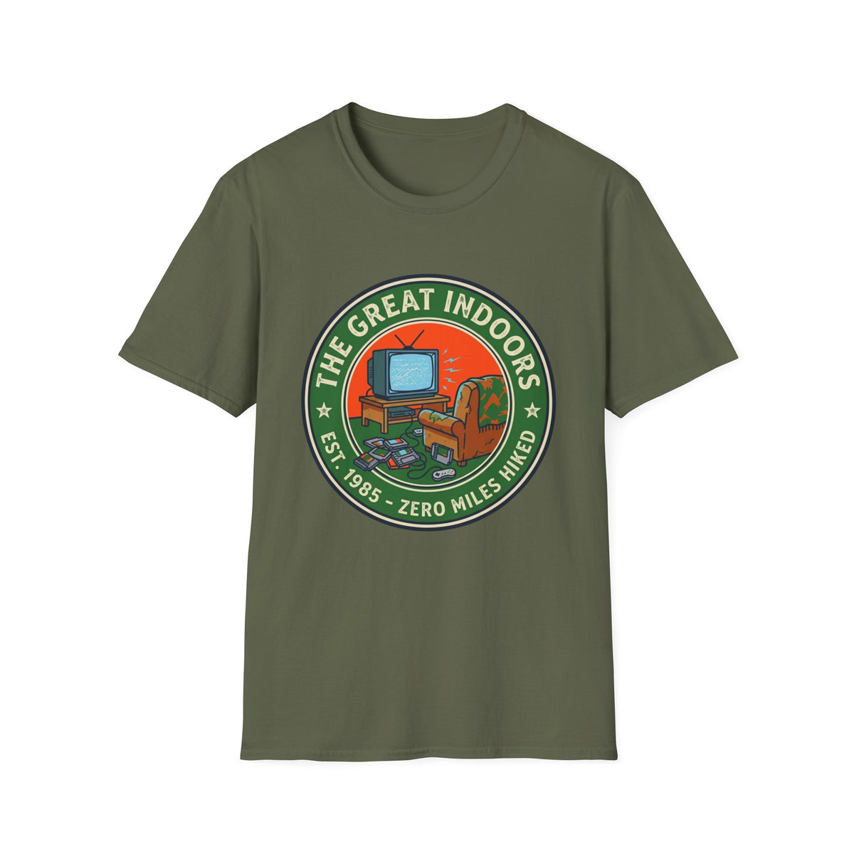 The Great Indoors - Zero Miles Hiked T-Shirt