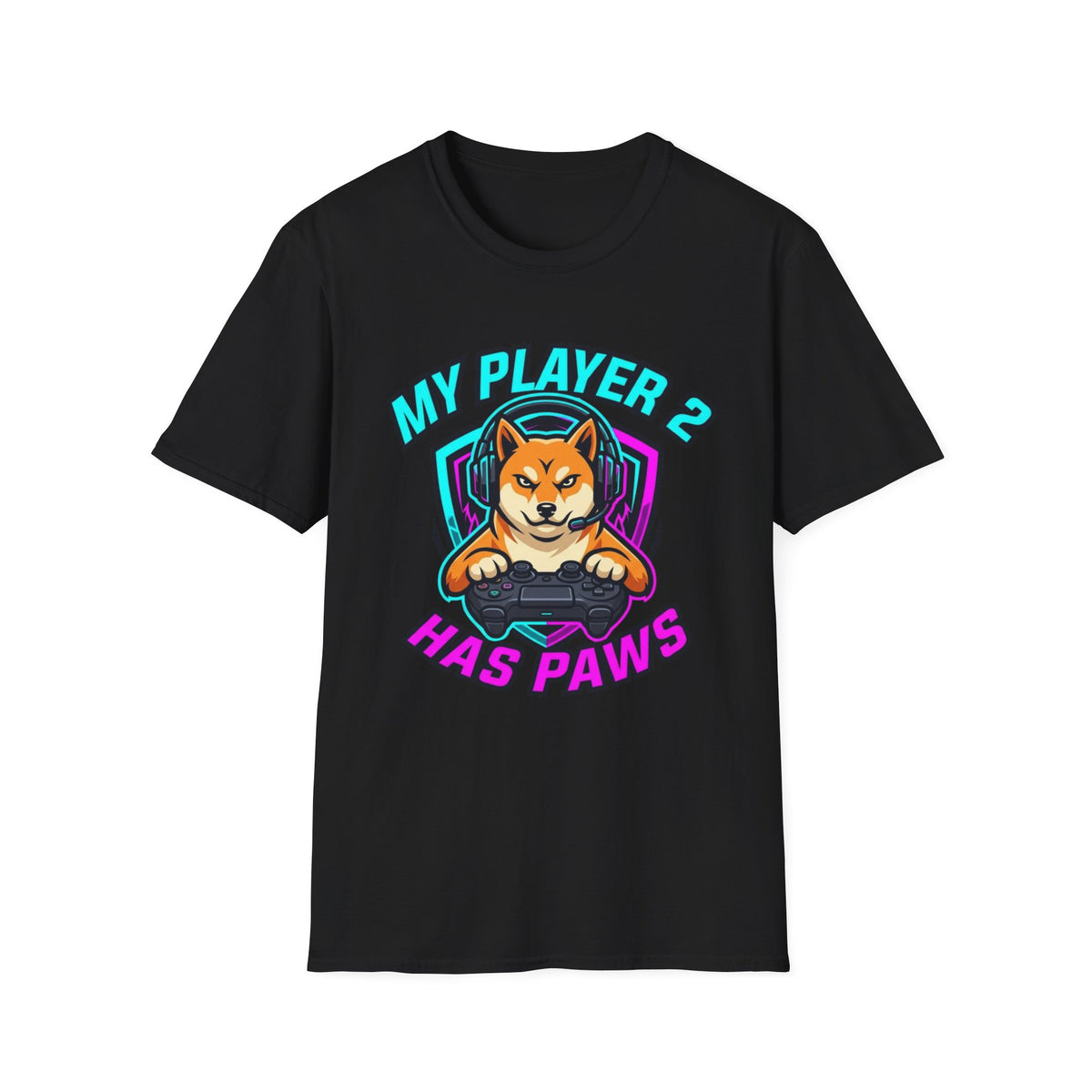 My Player 2 Has Paws Gamer Dog T-Shirt