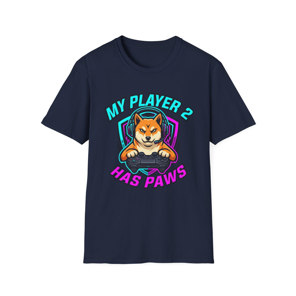 My Player 2 Has Paws Gamer Dog T-Shirt